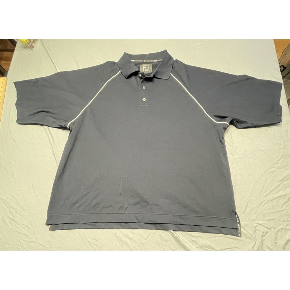 FootJoy Mens XL Blue ProDry Pique Golf Polo Shirt
